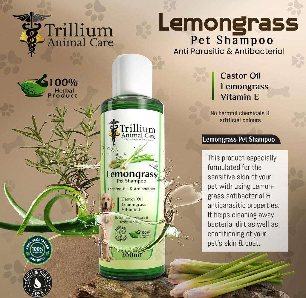Trilium animal care pet grooming shampoo 200ml lemongrass