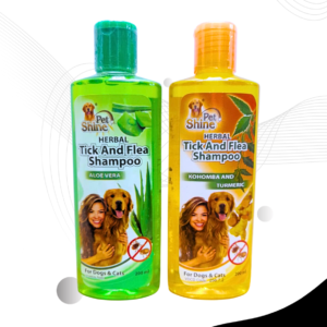 Pet  shine herbal tick and flea shampoo 200ml kohomba and turmeric